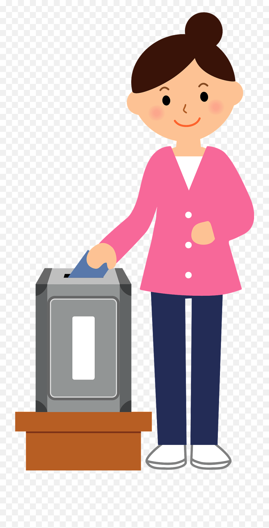 Woman Voting Clipart - Voting Clipart Emoji,Voting Clipart