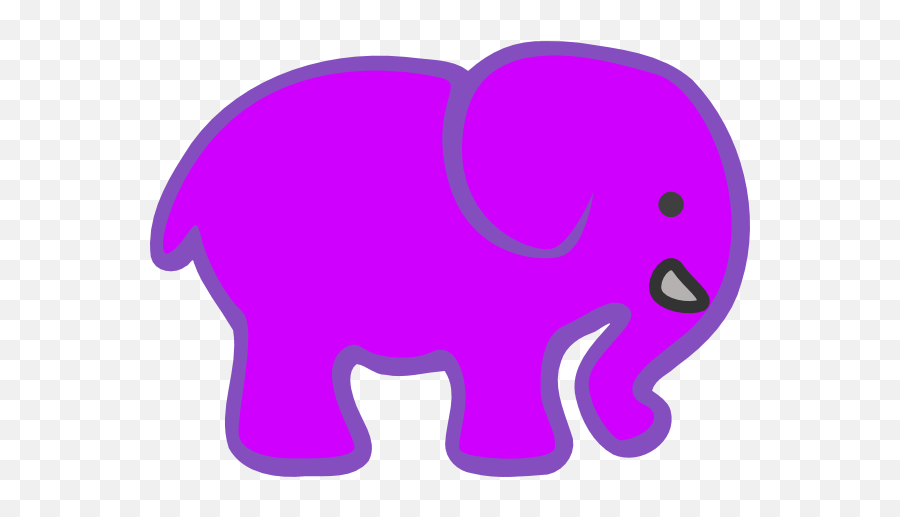 Purple Elephant Invert Purple Pink Elephant Clip Art - Violet Elephant Clipart Emoji,Meditation Clipart