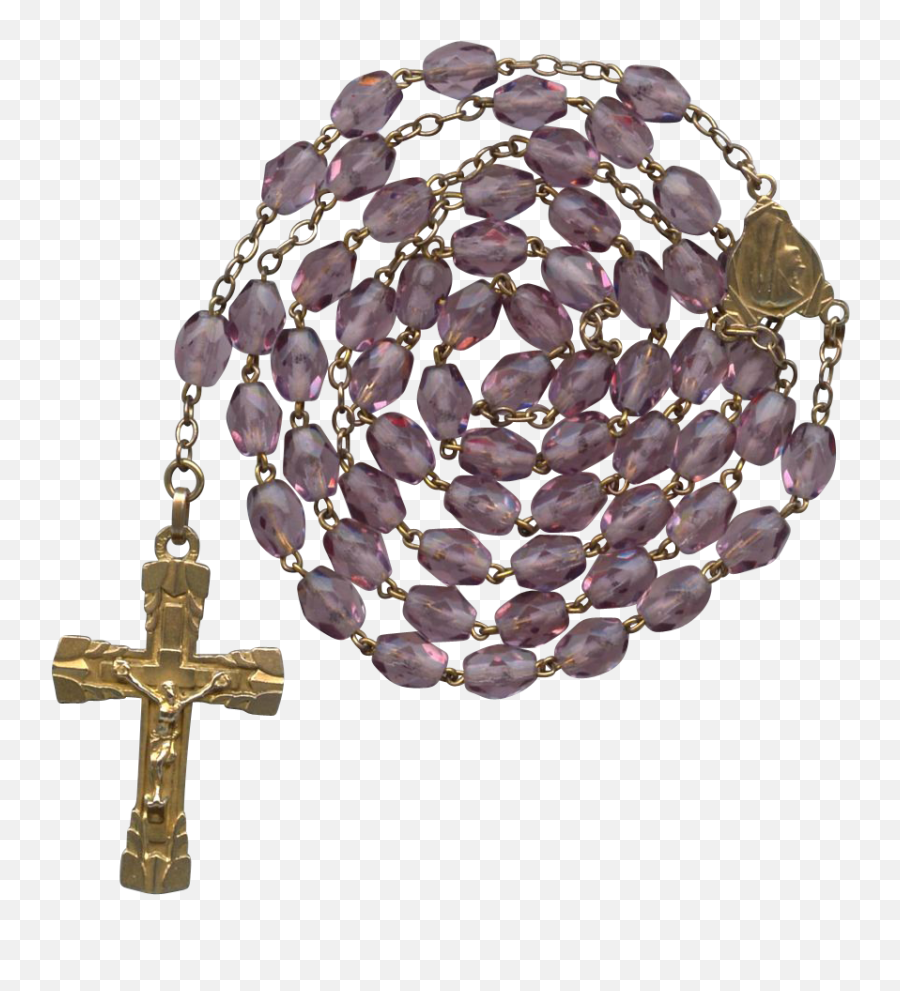 Download Hd Free Download Amethyst Clipart Amethyst Rosary - Rosary Emoji,Rosary Clipart