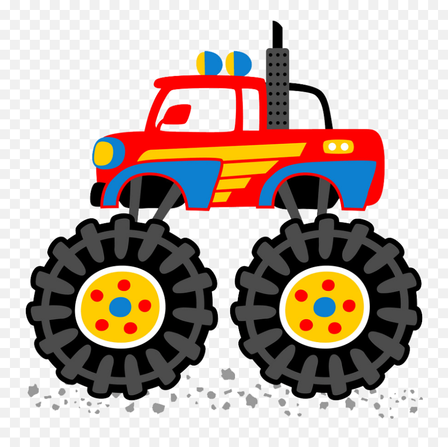 Cartoon Red Monster Truck Png Transparent - Clipart World Dibujos Monster Truck Colorear Emoji,Monster Truck Clipart