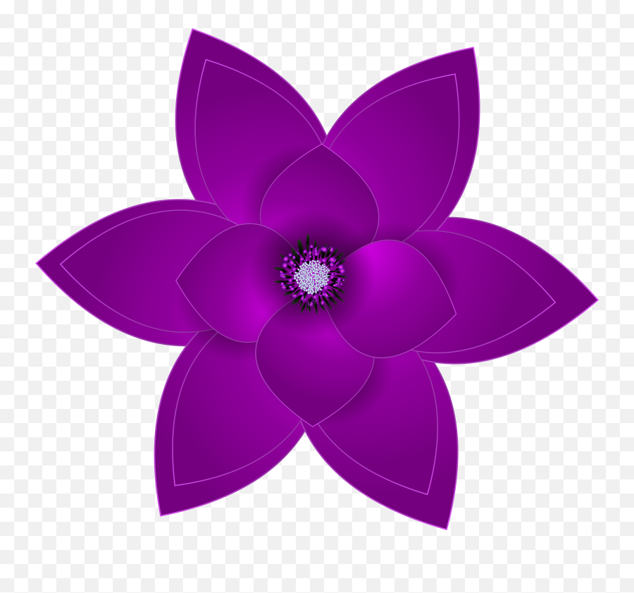 Purple Deco Flower Transparent Png Clip Emoji,Purple Flower Clipart
