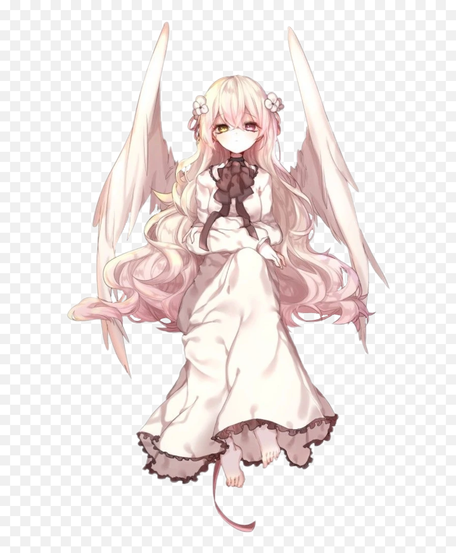 Angel Anime Girl Transparent Png - Anime Girl Angel Transparent Emoji,Anime Girl Transparent Background