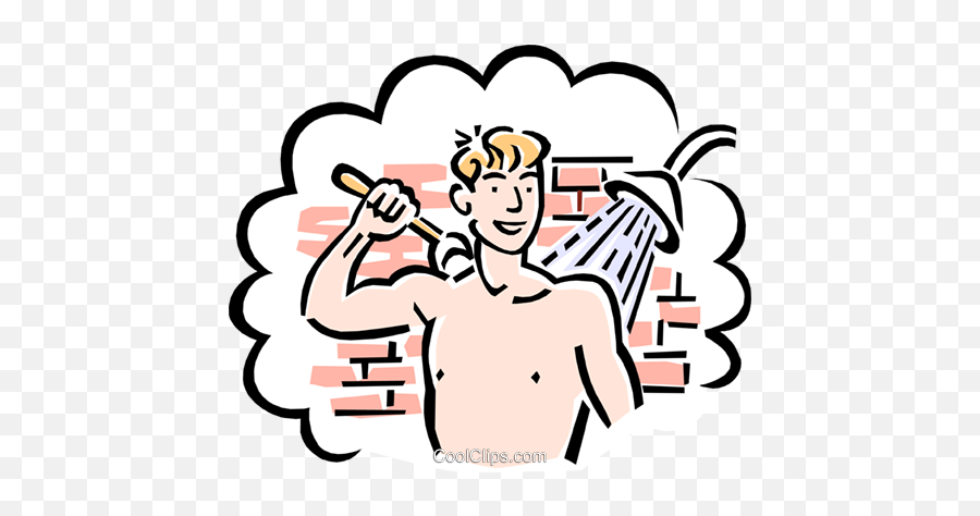Showering Royalty Free Vector Clip Art - Cartoon Personal Hygiene Bathing Emoji,Showering Clipart