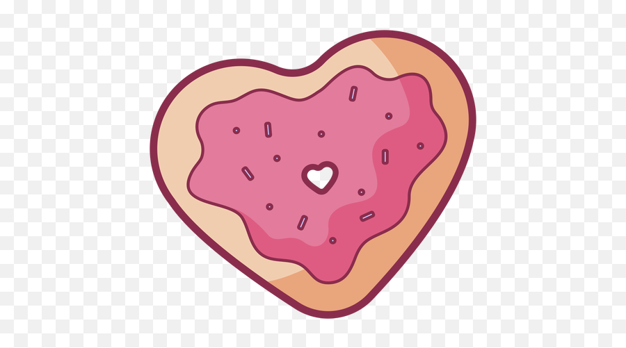Valentine Heart Donut - Transparent Png U0026 Svg Vector File Girly Emoji,Donut Transparent Background