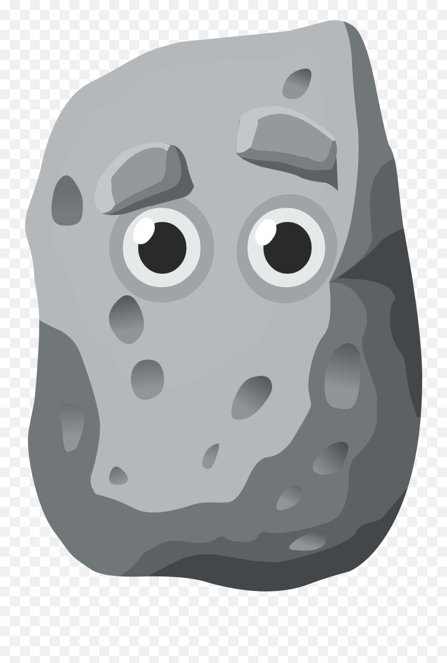 Download Pet Rock Clipart - Cartoon Stone With Eyes Emoji,Rock Clipart