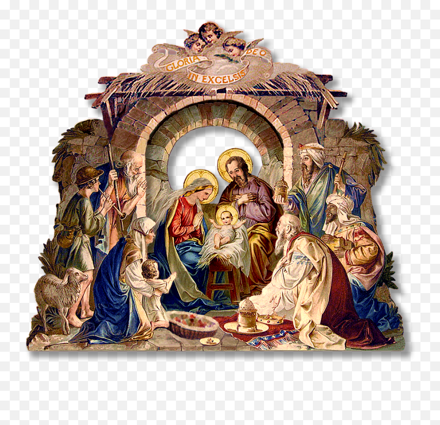 Royal Scene Jesus Nativity Clipart Png - Jesus Birth Images Png Emoji,Nativity Clipart