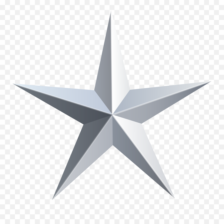 Silver Star Transparent Clip Art Image - Clip Art Emoji,Transparent Stars