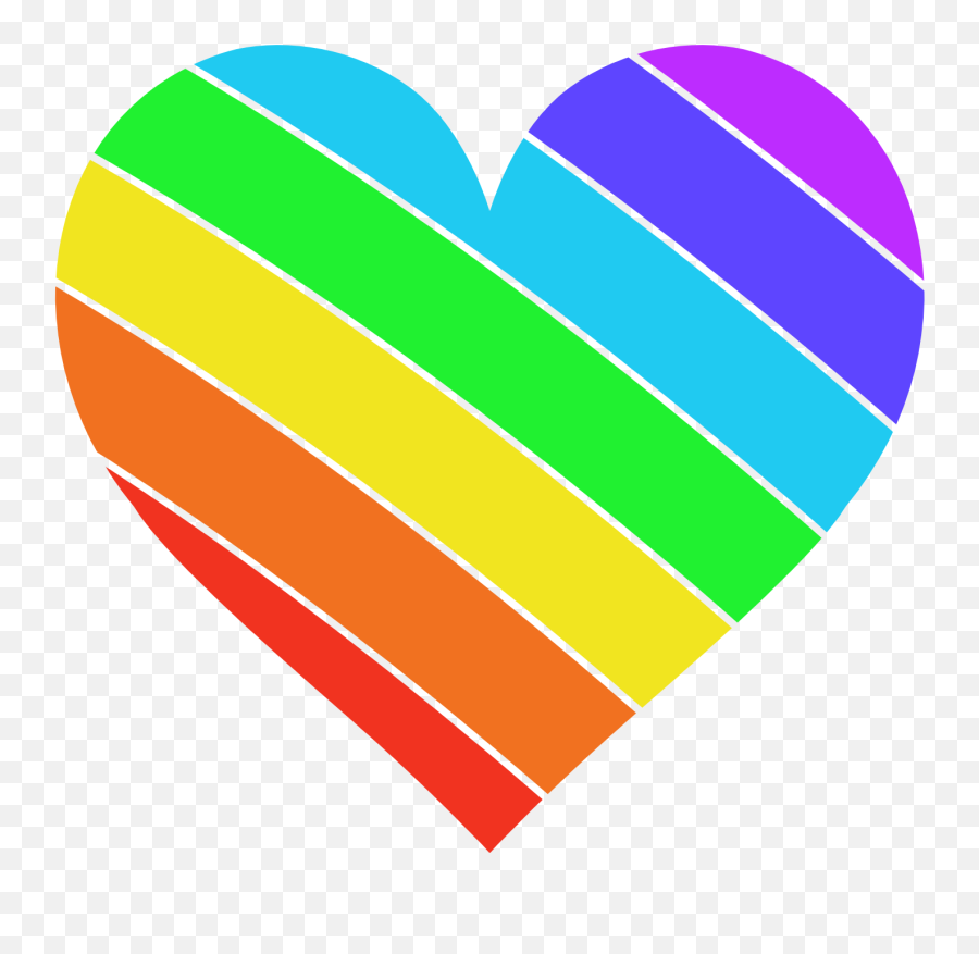 Free Transparent Rainbow Png Download - Transparent Background Rainbow Heart Clipart Emoji,Rainbow Heart Png