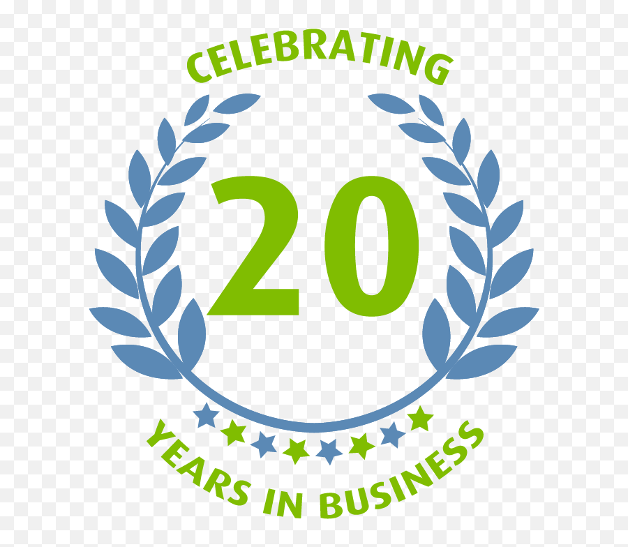 Download Celebrating 20 Years In Business - Full Size Png 20 Years Celebration Logo Png Emoji,Business Png