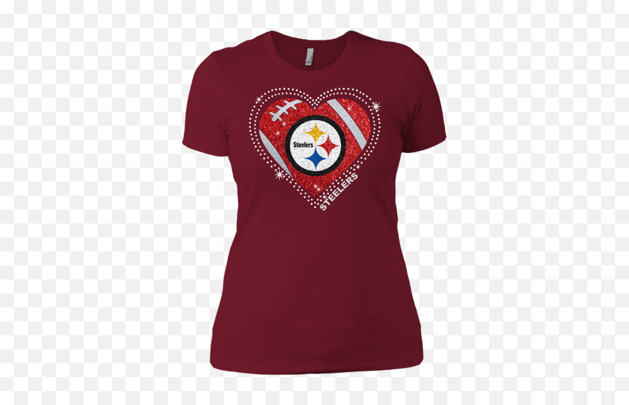 Pittsburgh Steelers Football Diamond Heart Womenu0027s T - Shirt Emoji,Pittsburgh Steelers Logo Image
