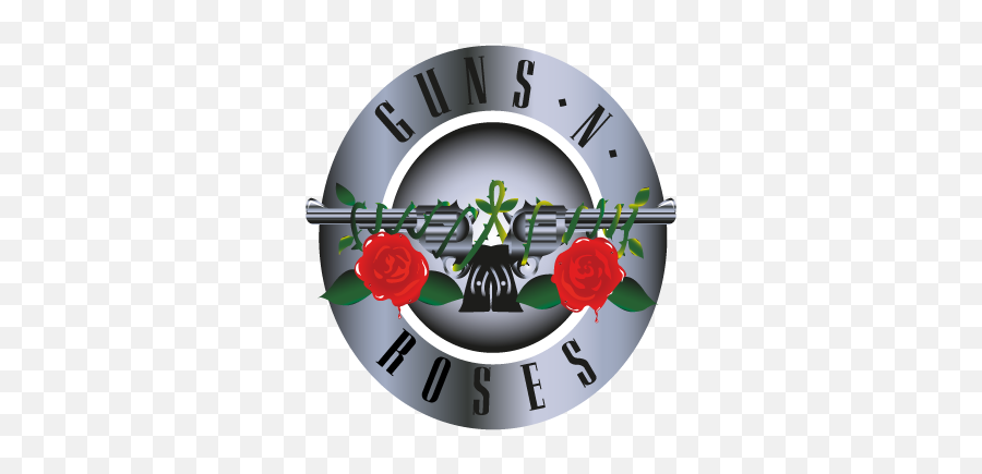 Guns N Roses Logo Vector - Vector Guns And Roses Logo Emoji,Jurassic Park Logo Vector