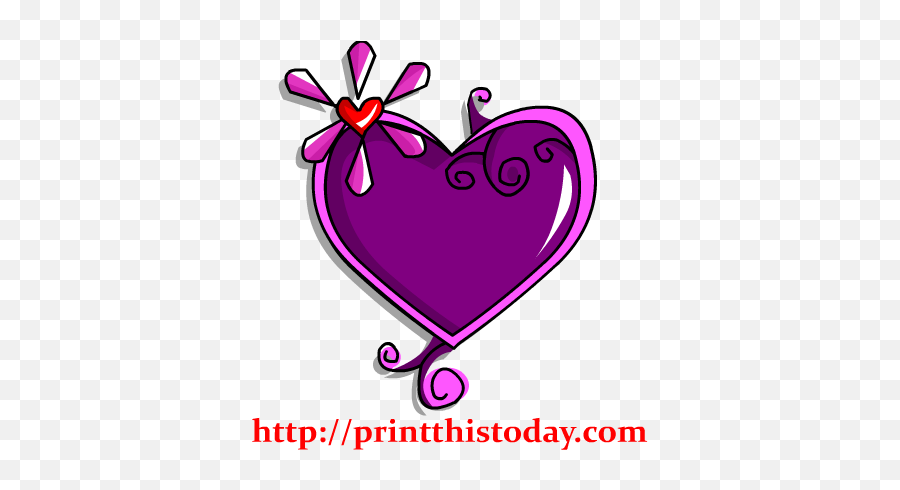 Download Hd Purple Heart Clipart - Clip Art Transparent Png Girly Emoji,Heart Clipart
