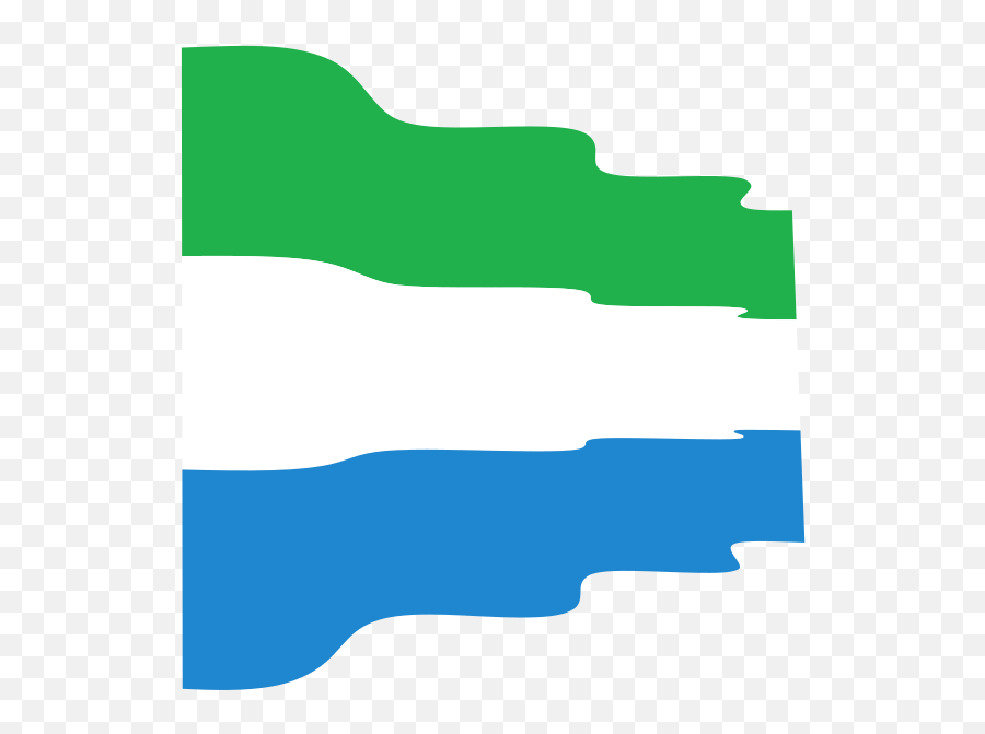 Waving Flag Of Sierra Leone - Openclipart Horizontal Emoji,Waving Flag Png