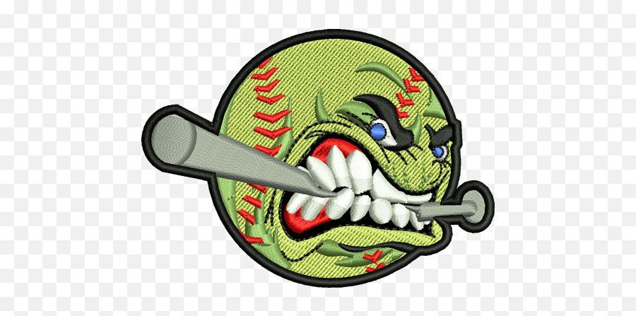 Softball Krunch Iron - On Patch Emoji,Iron On Logo Patches