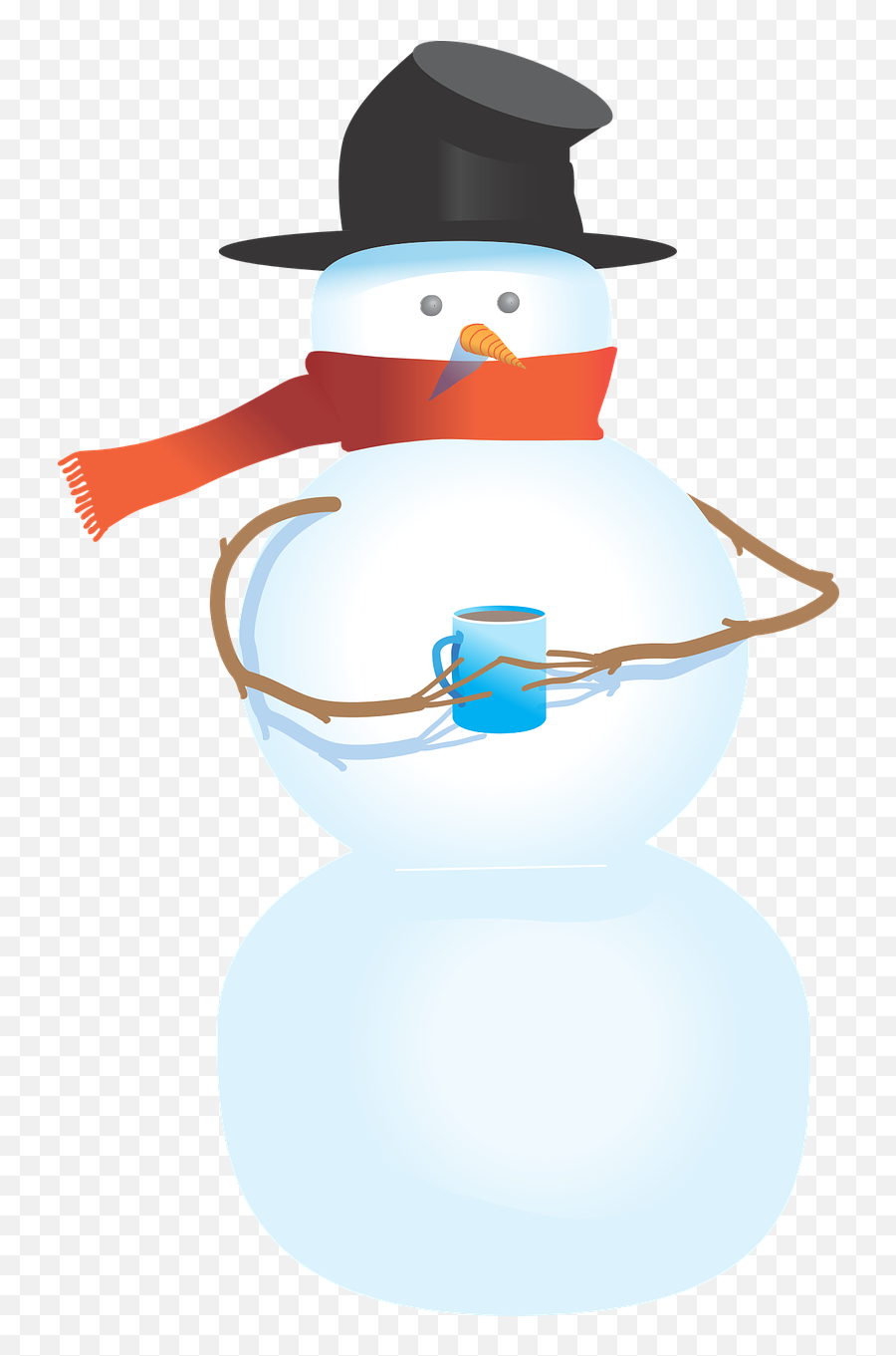 Snowman Top Hat Clipart Free Images 2 - Clipartix Snowman Holding Mug Emoji,Top Hat Clipart