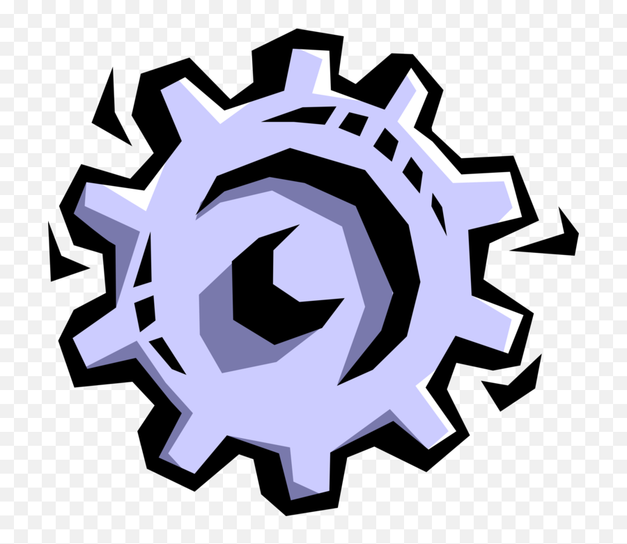 Cogwheel Gear Rotating Machine - Vector Image Emoji,Cogwheel Png