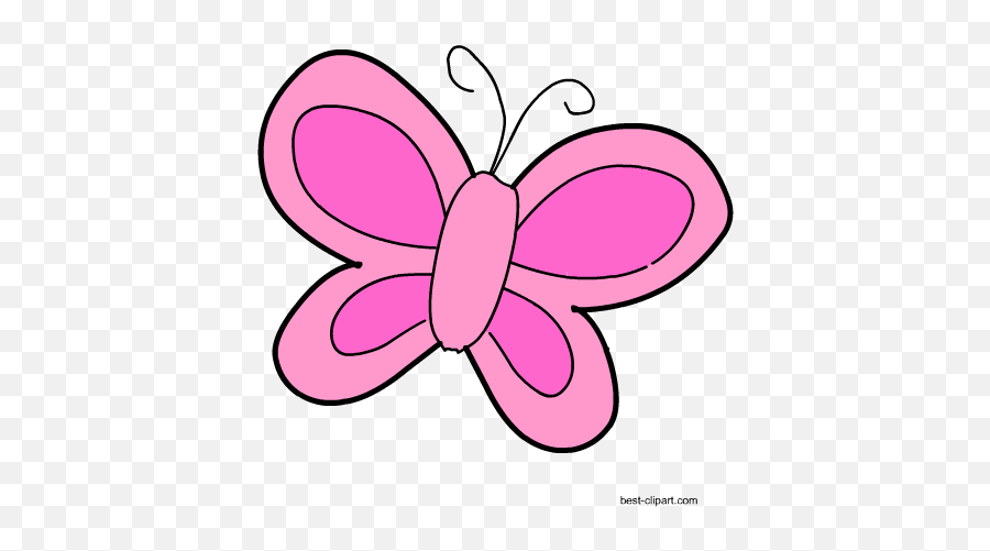 Free Cute Butterfly Clip Art Graphics Emoji,Pink Butterfly Png