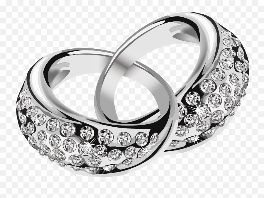 Intertwined Wedding Rings Clipart Png - Jewellery Black And White Png Emoji,Wedding Rings Clipart