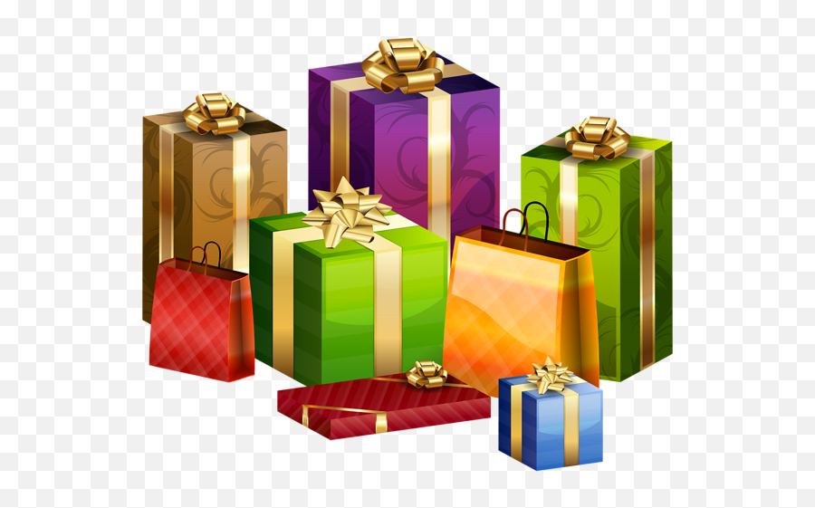 Presents Clipart Transparent - Wrapped Christmas Gift Png Emoji,Christmas Present Clipart