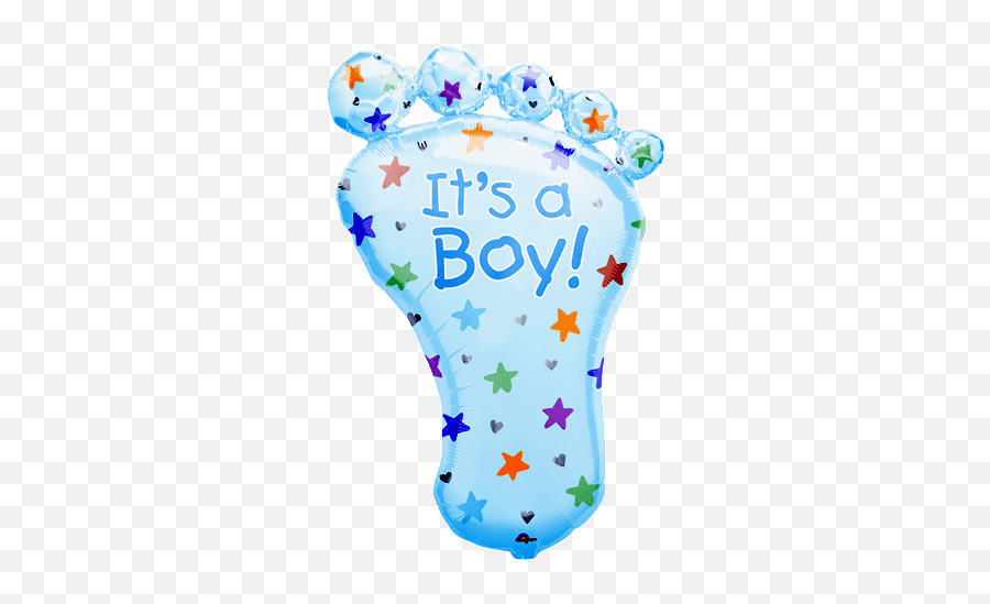 Baby Foot Balloon Boy - Clip Art Library Emoji,Baby Shower Boy Clipart