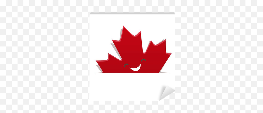 Funny Maple Leaf Of Canadian Flag Wall Mural U2022 Pixers - We Emoji,Canadian Leaf Png