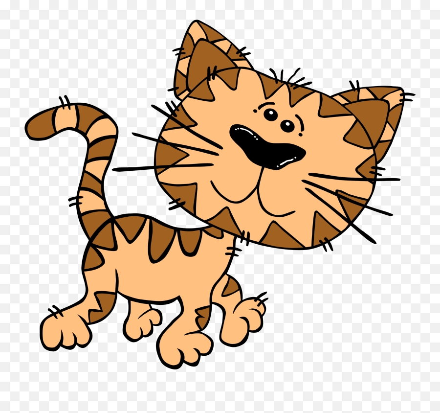 Clipart Walking Cartoon Clipart - Funny Cat Clipart Emoji,Cartoon Clipart