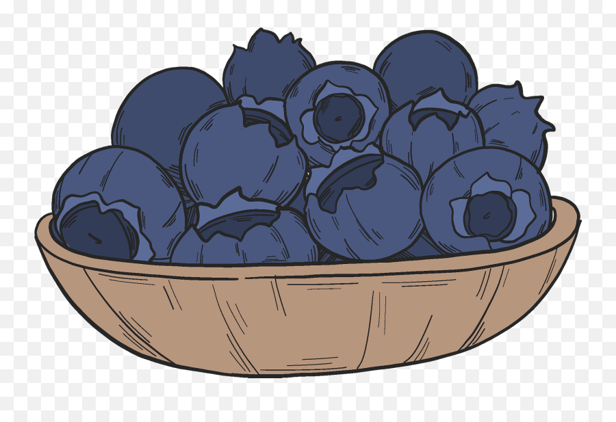 Bowl Of Blueberries Clipart - Mixing Bowl Emoji,Bowl Clipart