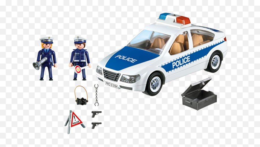 Download Hd Police Car With Flashing Lights - Playmobil Playmobil 5184 Emoji,Police Lights Png