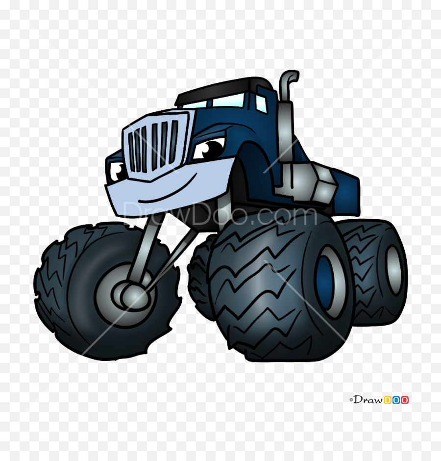 How To Draw Crusher Blaze And Monster Machines Png - Monster Crusher Blaze Drawing Emoji,Monster Truck Clipart