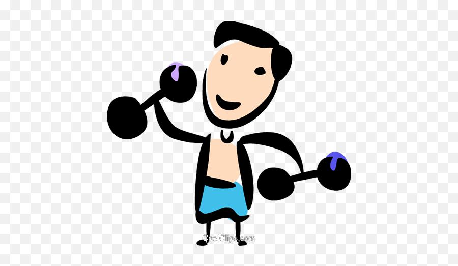 Bodybuilding And Weight Lifting Royalty Free Vector Clip Art - Weights Emoji,Weight Lifting Clipart