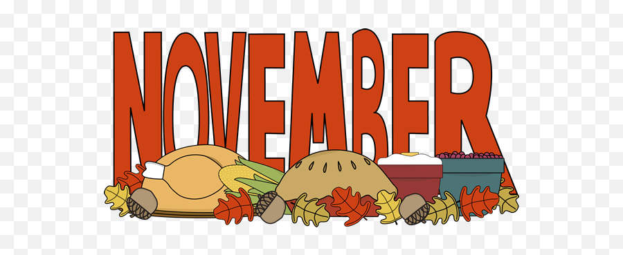 November Calendar Banner Clip Art - Clip Art Month November Emoji,November Clipart
