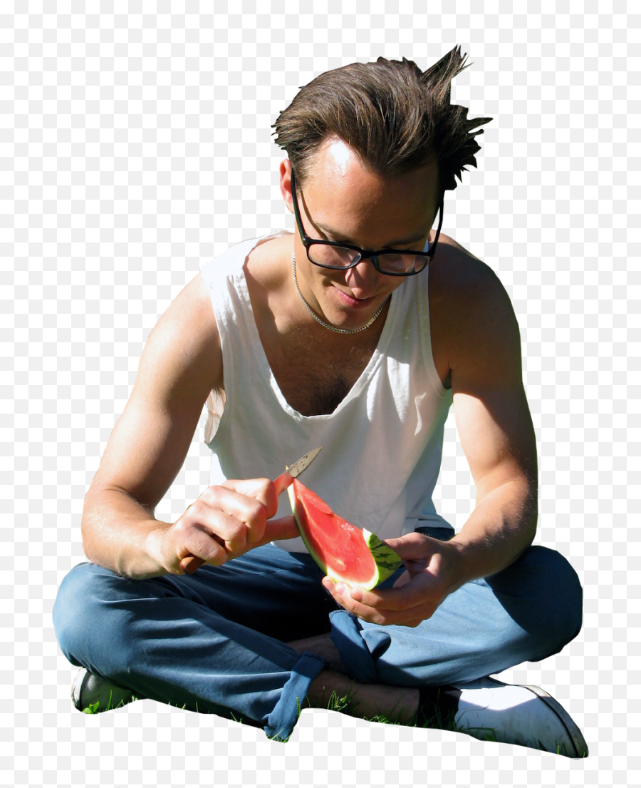 Download Watermelon Sitting Png Image For Free - People Sitting Eating Emoji,People Sitting Png