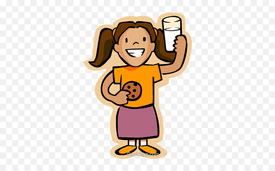 Pin Milk Clipart Free - Girl Eating Cookie Clip Art Emoji,Milk Clipart