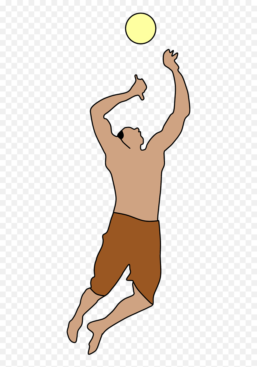 Volleyball Jumping Air Playing Public - Vertical Jump Png Emoji,Volleyball Net Clipart