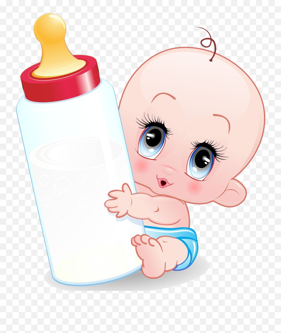 Baby Infant Cartoon Bottle Free Transparent Image Hd - Baby Cartoon Images Hd Download Emoji,Baby Bottle Clipart