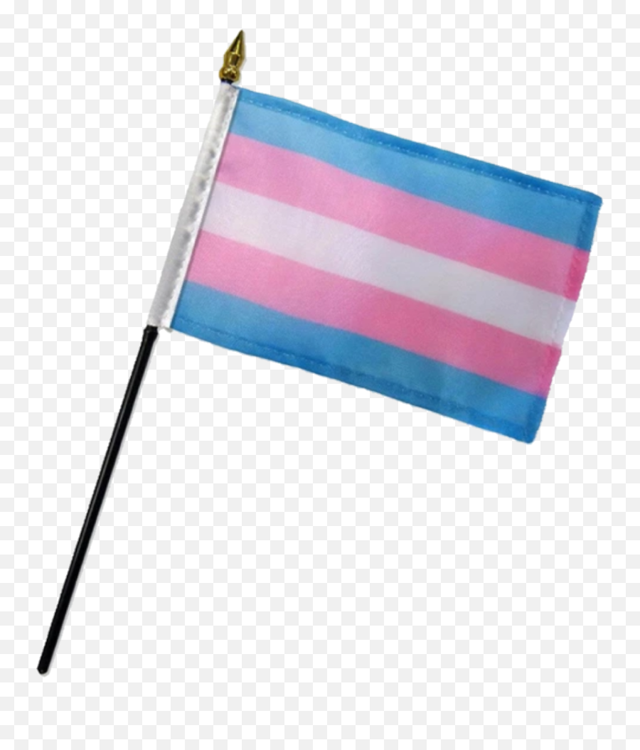 Lgbt Trans Flag Pole Sticker - Trans Flag On Stick Emoji,Trans Flag Png