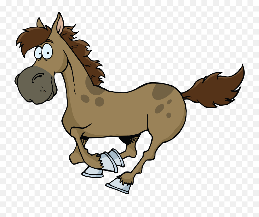 Cartoon Brown Spotted Horse - Horse Cartoon Emoji,Horse Clipart