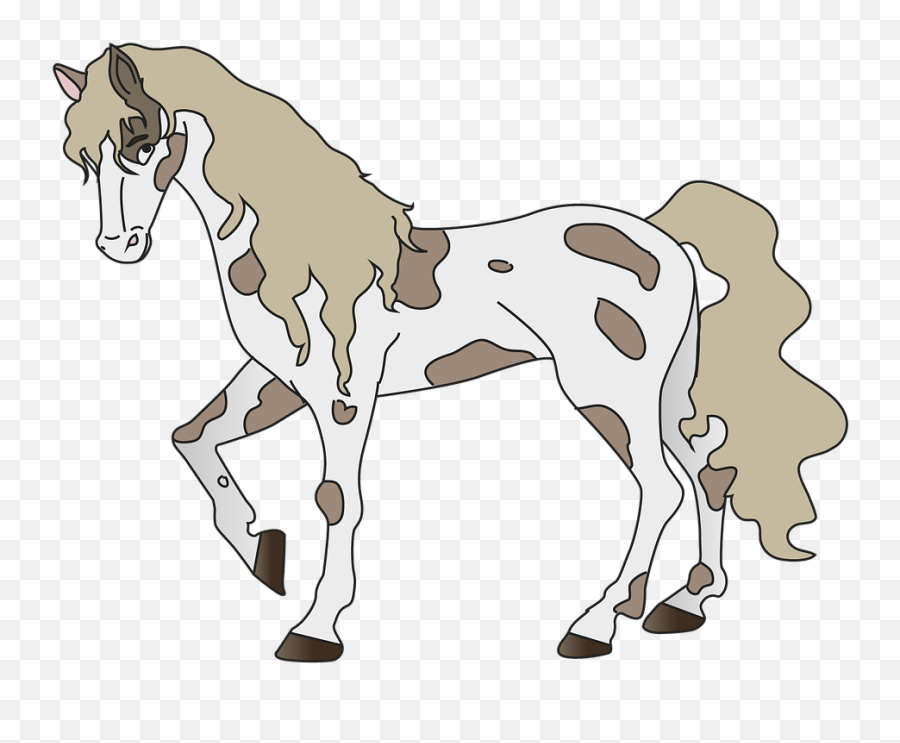 Spotted Horse Clipart Free Download Transparent Png - Spotted Horse Clipart Transparent Emoji,Horse Clipart Black And White
