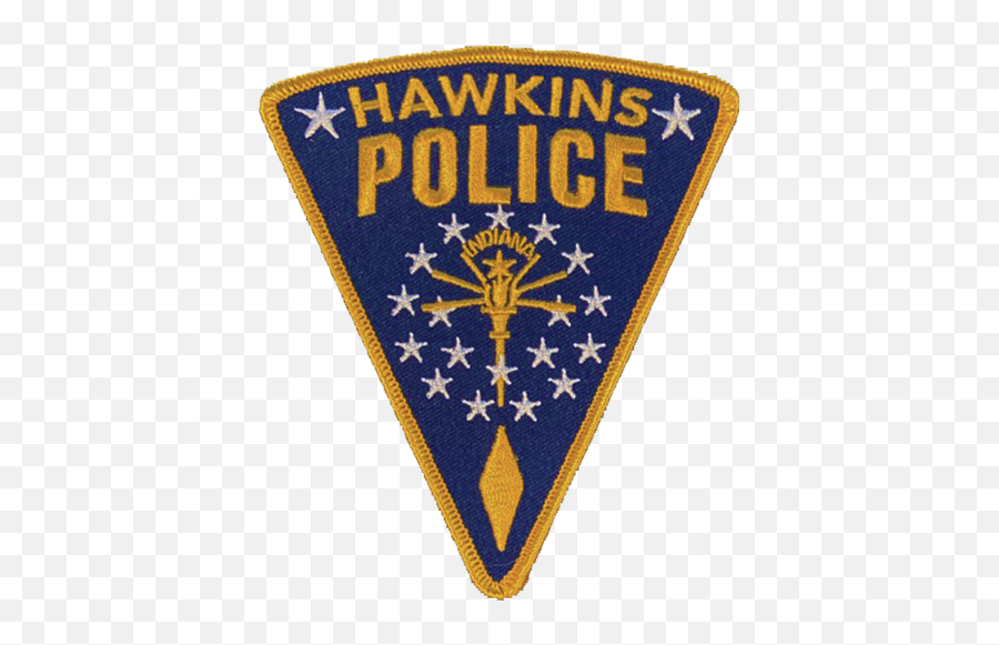 Hawkins Police Department Shoulder Patch Stranger Things 2016 - Solid Emoji,Stranger Things Logo