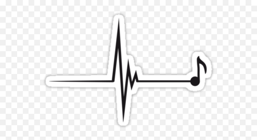 Heartbeat Music Note Pulse - Music Tattoo Png Logo Emoji,Heartbeat Clipart