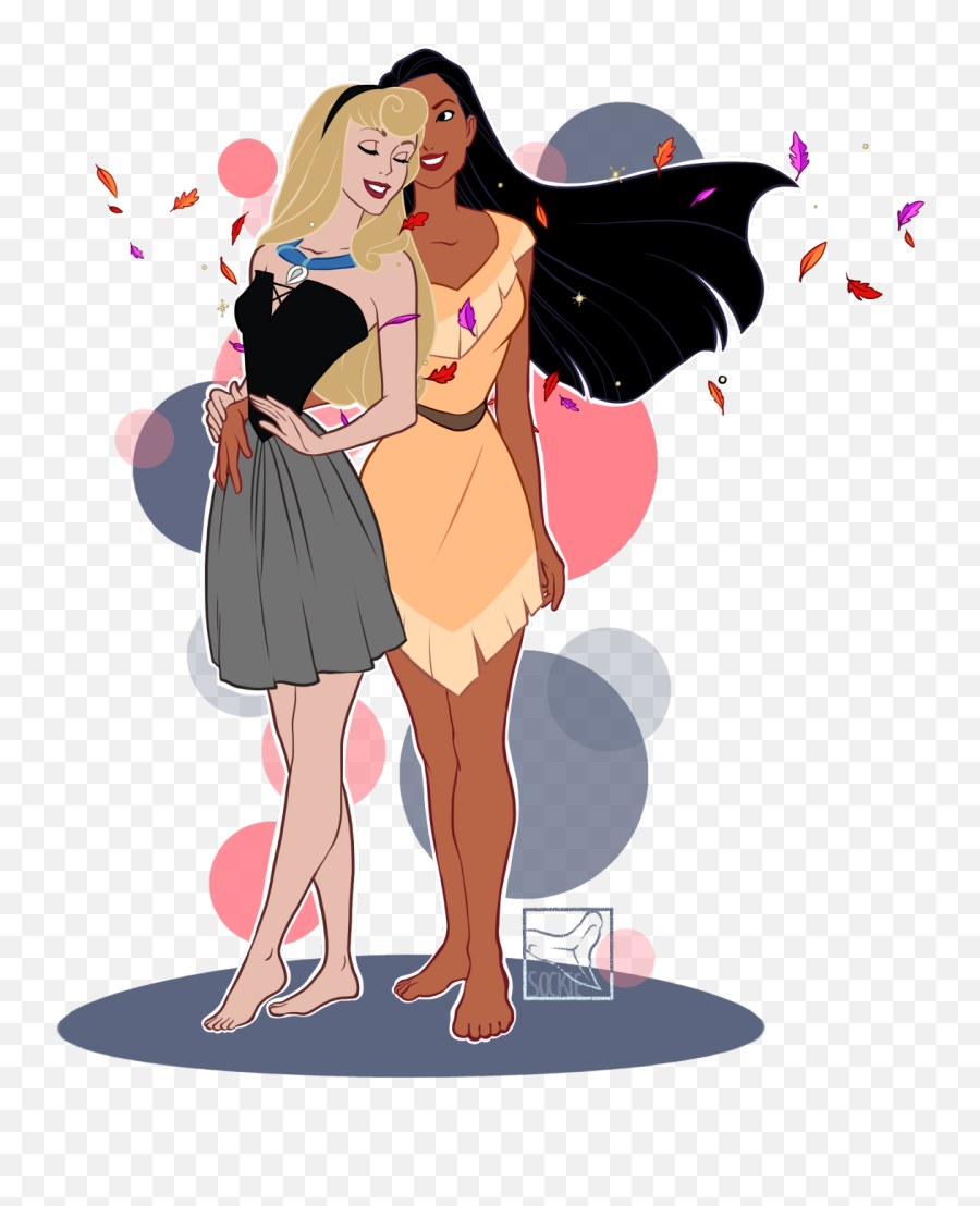 Cartoon Transparent Png Image - Aurora Y Pocahontas Emoji,Pocahontas Png