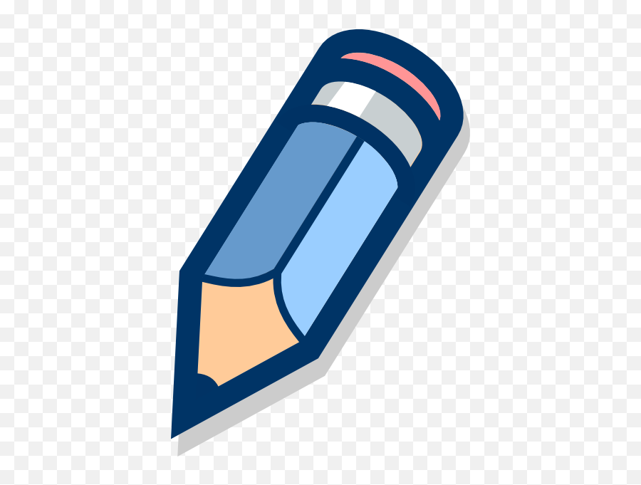 Blue Pencil Clip Art At Clker - Pencil In Black And White Png Emoji,Pencil Logo