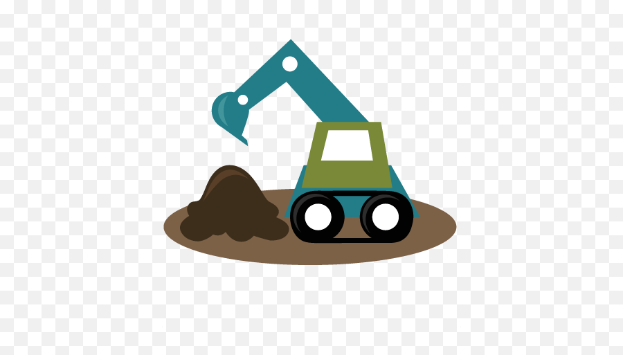 Backhoe Svg File Excavator Svg File Tractor Svg Files Boy - Tractor With Excavator Cartoon Clipart Emoji,Dump Trucks Clipart