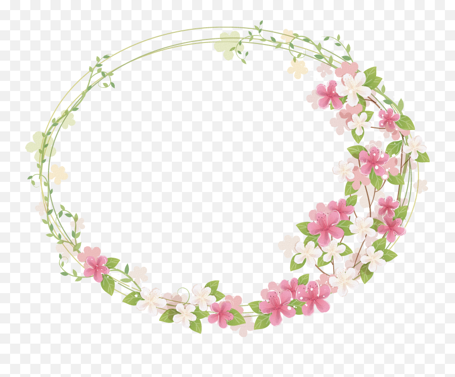 Floral Frame Png - Frame Floral Png Emoji,Flowers Transparent Background