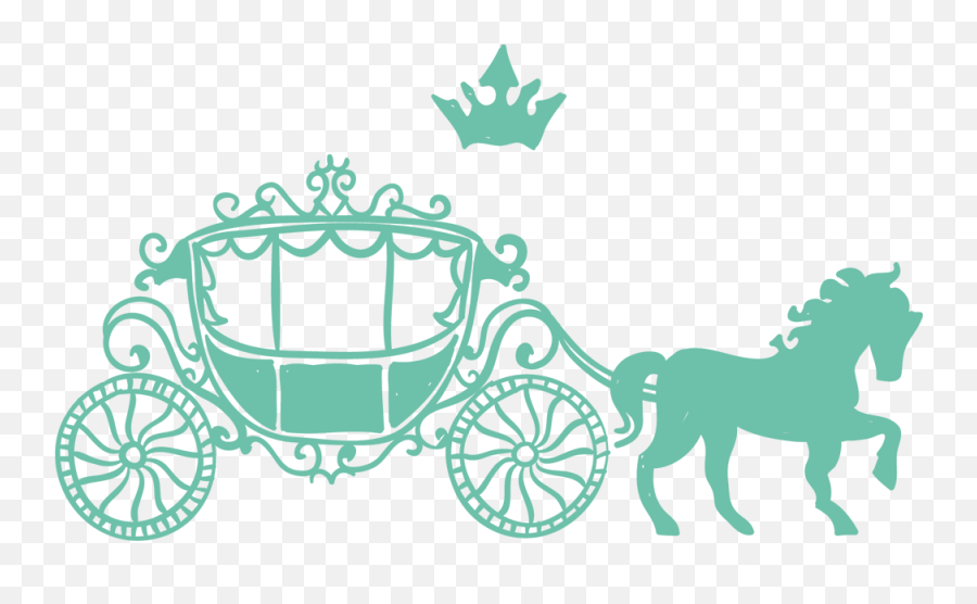 Green Carriage Silhouette Png Download - Cinderella Horse Carriage Vector Emoji,Horse And Carriage Clipart