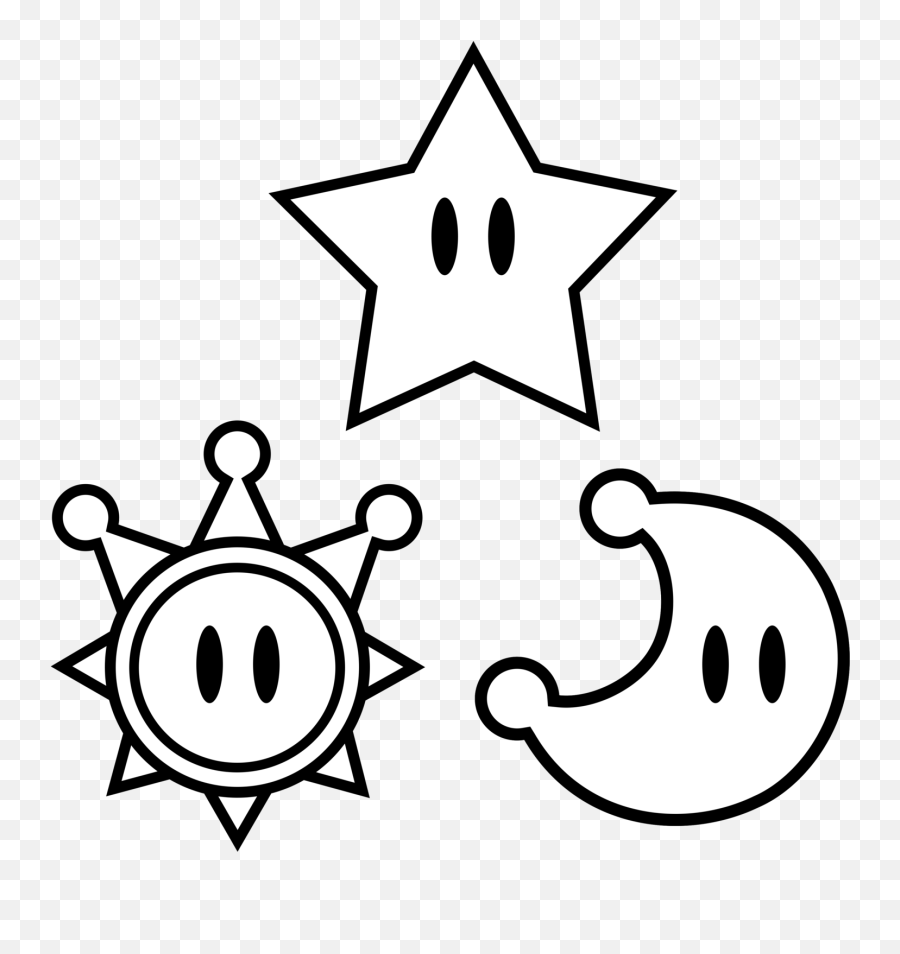 Power Star Sun And Moon Vector By Greenmachine987 - Celebrity Pictogram Emoji,Star Clipart Black And White