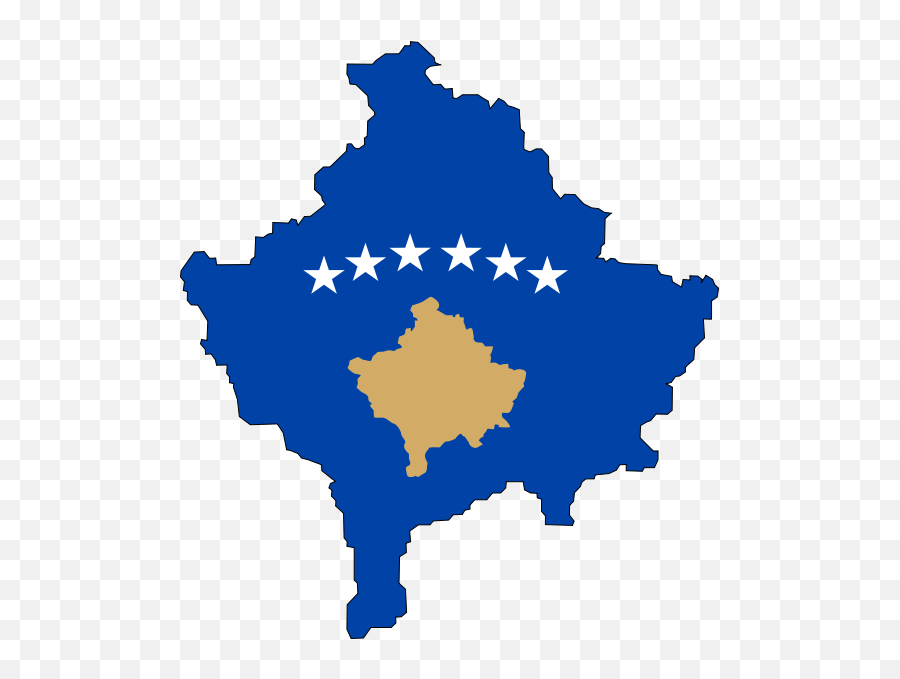 Kosovo Blue Map - Kosovo Png Emoji,Map Png