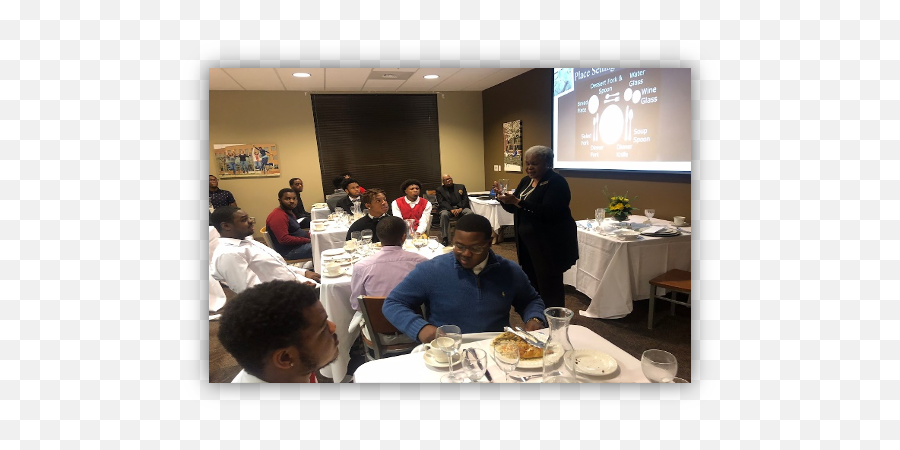 African - American Male Initiative Campus Program Highlights Emoji,People Sitting At Table Png