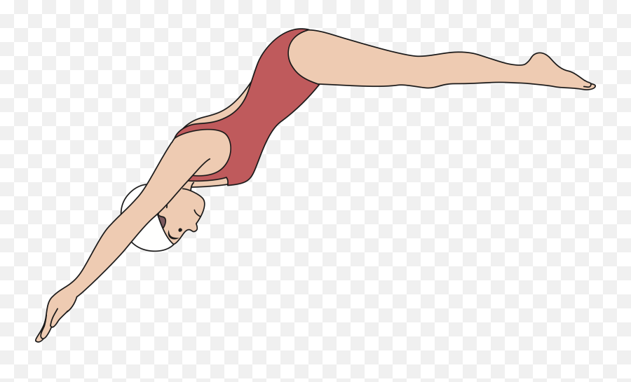 Woman Swimmer Is Diving Clipart - Clipart Dive Emoji,Swimmer Clipart