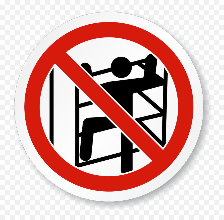 No Climbing Sign Png Transparent - No Climbing Sign Emoji,No Sign Png